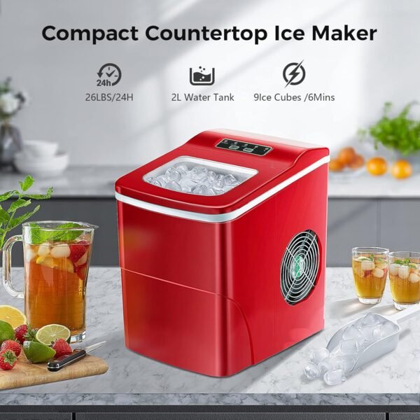 AGLUCKY Countertop Ice Maker Review Fast Quiet Ice Production for Home Bar