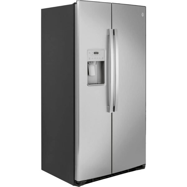 Compact Side By Side Refrigerator GE GZS22IYNFS Review Highlights Counter Depth Design and Features
