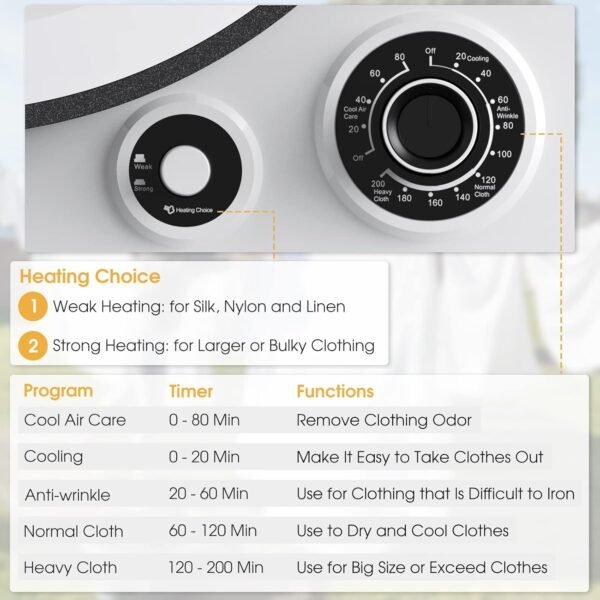 COSTWAY Portable Dryer Review Front Load Compact Laundry Appliance with 5 Programs