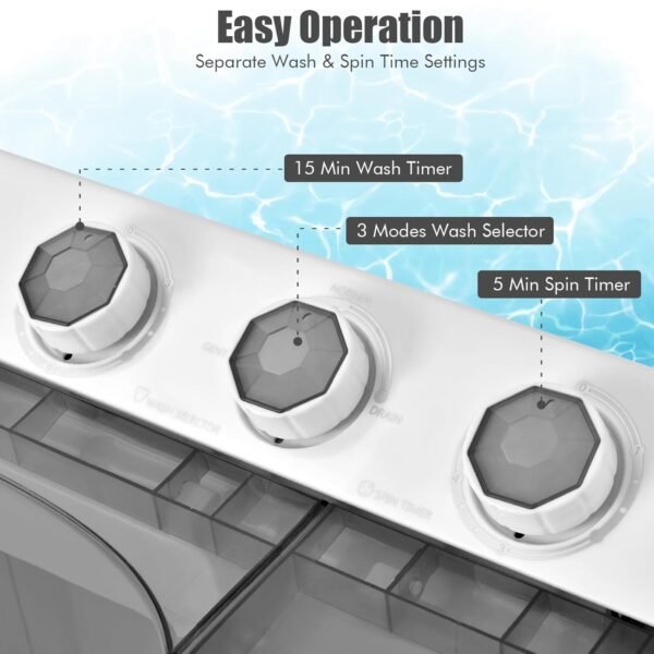 COSTWAY Portable Washing Machine Review High Capacity Compact Washer for Home and Dorm