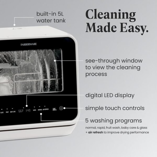 Farberware Portable Countertop Dishwasher Review Unveils Versatile 5-Program Cleaning Power Farberware Portable Countertop Dishwasher Review Unveils Versatile 5-Program Cleaning Power