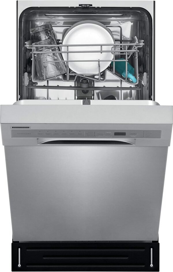 Frigidaire 18 Inch Built-In Dishwasher Review Thorough Cleaning with Dual Spray Arms and ADA Compliance