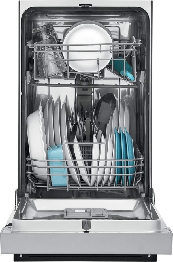 Frigidaire 18 Inch Built-In Dishwasher Review Thorough Cleaning with Dual Spray Arms and ADA Compliance