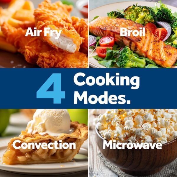 GE 1.0 Cu Ft Countertop Microwave Oven Review with Air Fry Convection Features