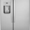 GE GSS25IYNFS 36" Side by Side Refrigerator with 25.14 cu. ft. Total Capacity Showcase LED Lighting and Hidden Hinge in Stainless Steel