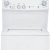 GE GUD27ESSMWW Unitized Spacemaker 3.8 Washer with Stainless Steel Basket and 5.9 Cu. Ft. Capacity Electric Dryer, White