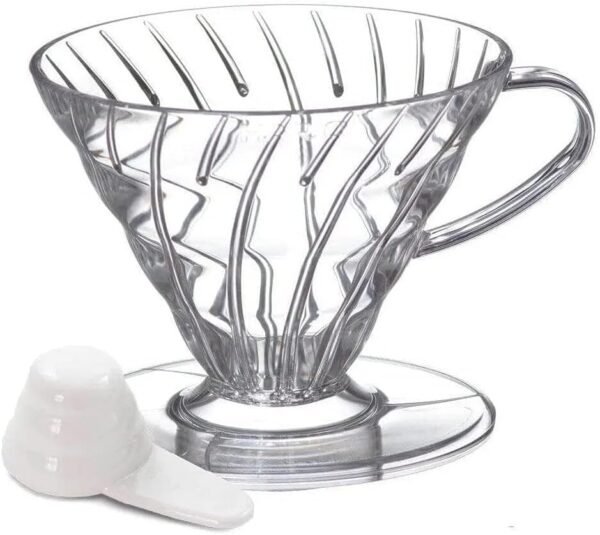 Hario V60 Plastic Coffee Dripper, Size 01, Clear