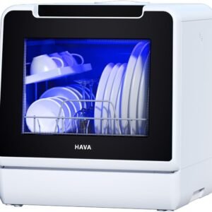HAVA Countertop Dishwasher, 8 Wash Programs NEW Upgraded Model Portable Dishwasher with Child Lock & Delayed Start Function, 5L Water Tank for Apartments, Dorms, and RVs - No... HAVA Countertop Dishwasher, 8 Wash Programs NEW Upgraded Model Portable Dishwasher with Child Lock & Delayed Start Function, 5L Water Tank for Apartments, Dorms, and RVs - No...