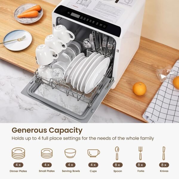 HAVA Countertop Dishwasher Review Portable 6-Program Compact Energy-Saving Appliance
