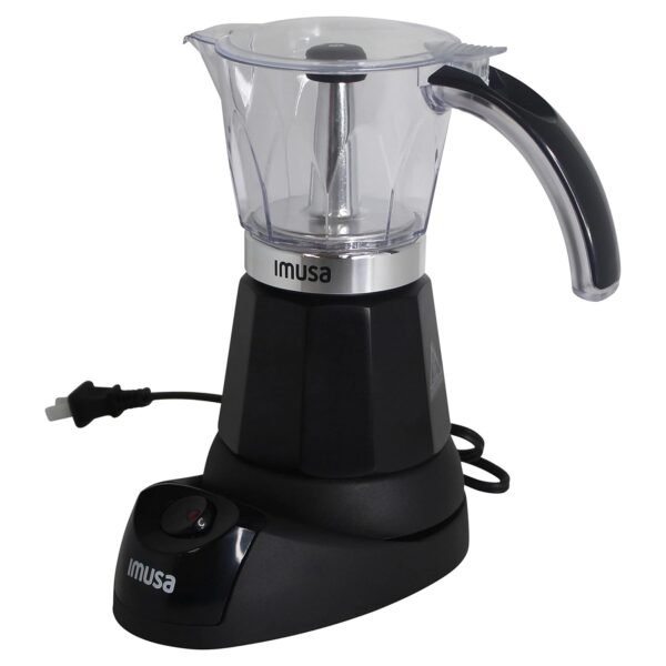 Imusa 6 or 3cup Electric Espresso Maker, Black