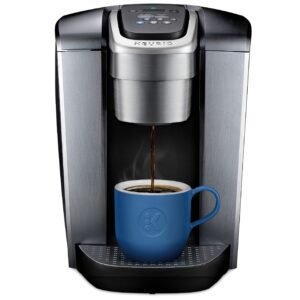 Keurig K-Elite Single Serve K-Cup Pod Coffee Maker, with Strength and Temperature Control, Iced Coffee Capability, 8 to 12oz Brew Size, Programmable, Brushed Silver Keurig K-Elite Single Serve K-Cup Pod Coffee Maker, with Strength and Temperature Control, Iced Coffee Capability, 8 to 12oz Brew Size, Programmable, Brushed Silver
