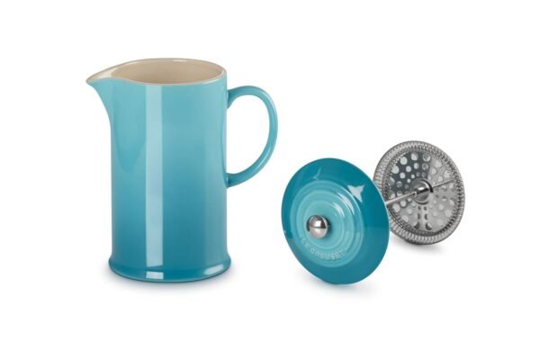 Le Creuset French Press Review Premium Stoneware Coffee Maker Caribbean Color Le Creuset French Press Review Premium Stoneware Coffee Maker Caribbean Color