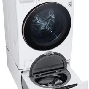 LG 4.5 Cubic Feet Ultra Large Capacity Smart Wi-Fi Enabled Front Load Washer with TurboWash 360-Degree Technology and Built-In Intelligence (White) LG 4.5 Cubic Feet Ultra Large Capacity Smart Wi-Fi Enabled Front Load Washer with TurboWash 360-Degree Technology and Built-In Intelligence (White)