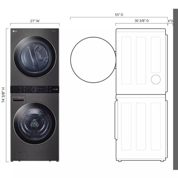 LG WashTower WKGX201HBA Review Ultra Large Capacity Smart Washer Dryer Combo