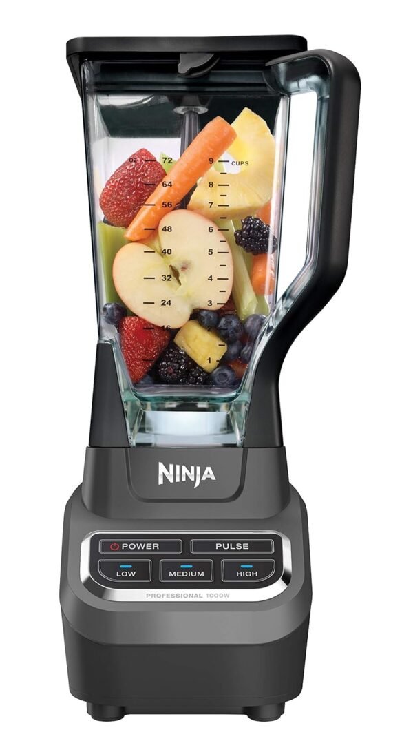 Ninja BL610 Professional 72 Oz Countertop Blender with 1000-Watt Base and Total Crushing Technology for-Smoothies, Ice and Frozen Fruit, Black