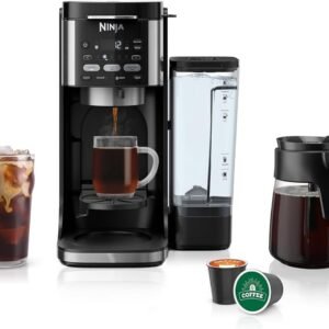 Ninja CFP101 DualBrew Hot & Iced Coffee Maker, Single-Serve, Compatible with K-Cups & 12-Cup Drip Coffee Maker, Black (Renewed)