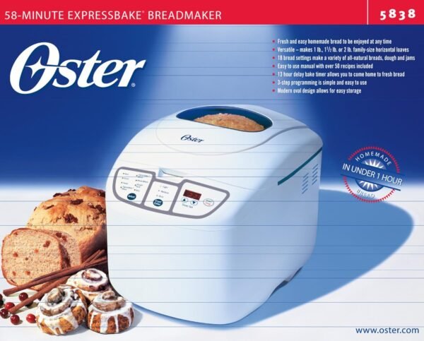 Oster 5838 Breadmaker Review Fast and Flavorful 2-Pound ExpressBake Machine