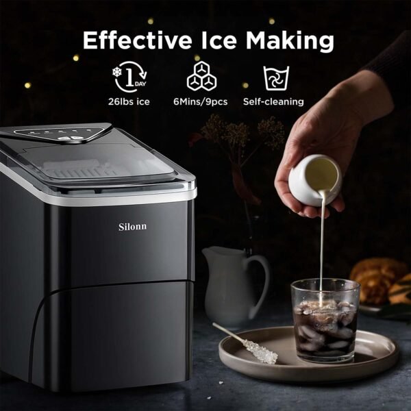 Silonn Countertop Ice Maker Review Fast Bullet Ice Production and Quiet Operation
