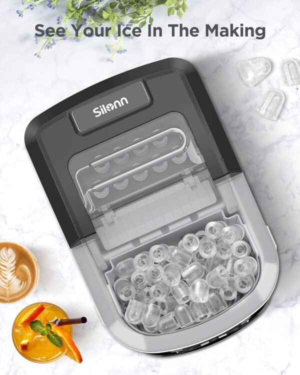 Silonn Ice Maker Review Fast Compact Countertop Machine Produces 26 Pounds Daily