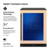 Zephyr Presrv 24 Inch Panel Ready Single Zone Beverage and Wine Fridge 7 bottles, 108x12oz cans Under Counter, Built In Cooler (handle sold separately, wood panels not included)